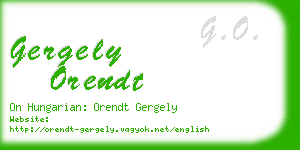 gergely orendt business card